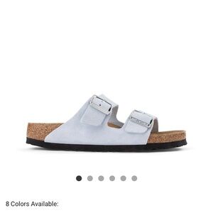 Women’s Birkenstock Arizona Soft Footbed Slide Sandal - Baby Blue